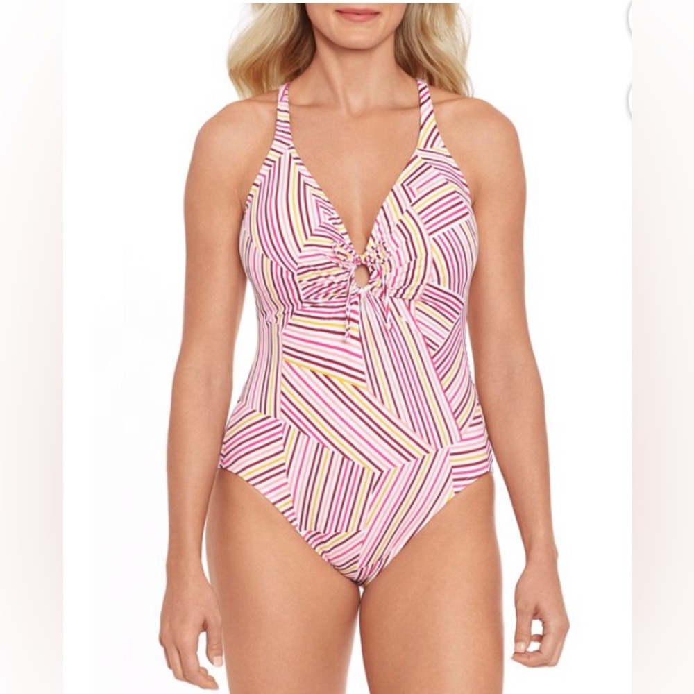 Candy Stripe Swimsuit NWT